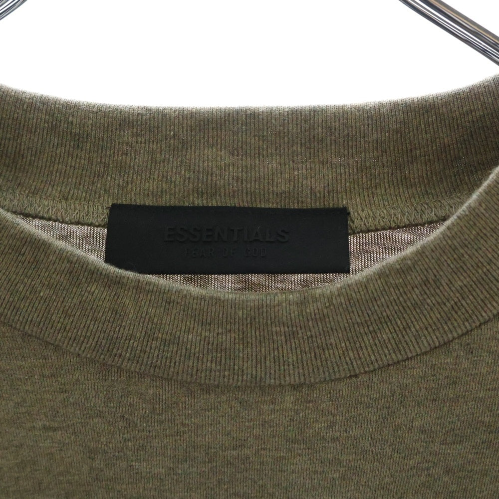 FEAR OF GOD ESSENTIALS(フィアオブゴッド エッセンシャルズ) L/S T-SHIRT ラバーロゴ 長袖Tシャツ ロンT グレー