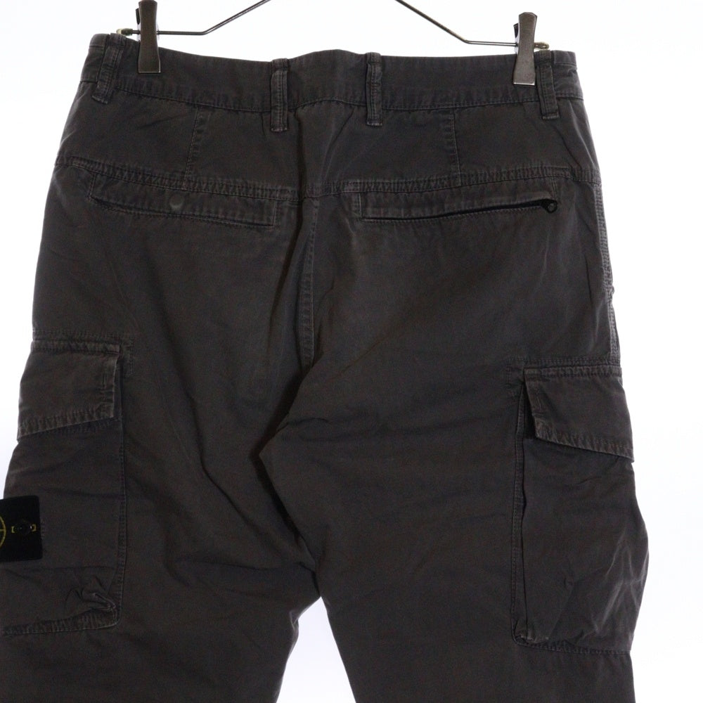 STONE ISLAND(ストーンアイランド) Brushed Cotton Canvas Old Effect Cargo Pants ロゴワッペン カーゴパンツ グレー 7215318WA