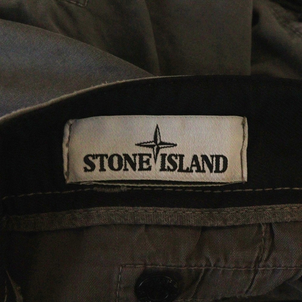 STONE ISLAND(ストーンアイランド) Brushed Cotton Canvas Old Effect Cargo Pants ロゴワッペン カーゴパンツ グレー 7215318WA