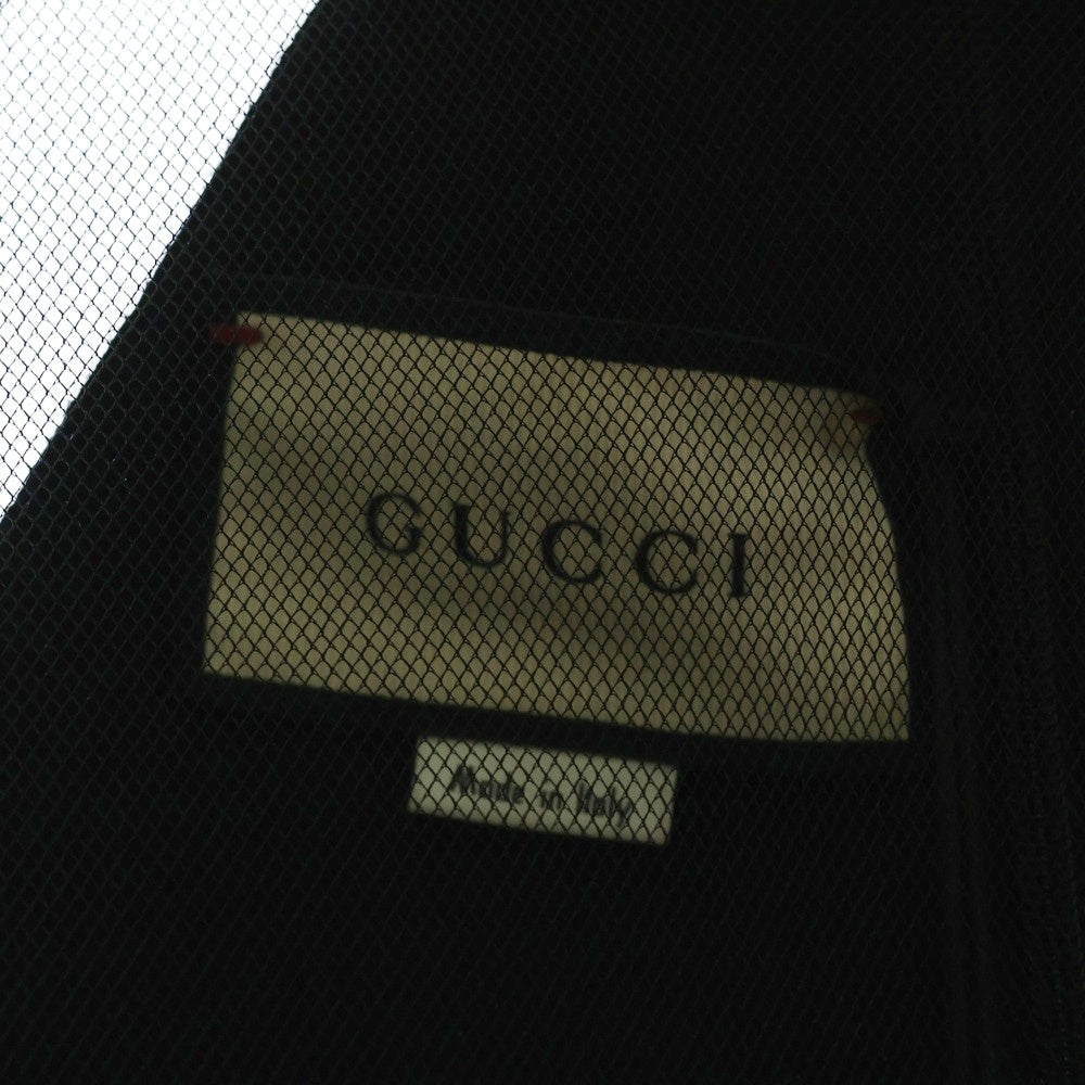 GUCCI(グッチ) Viscose Silk Faille Mesh 2piece Dress シルク混 ドレスワンピース ブラック レディース 617270 ZAD71