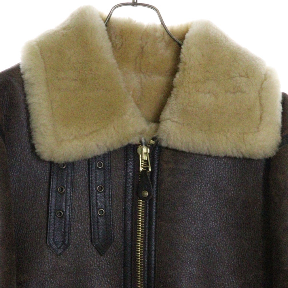SCHOTT(ショット) TYPE B-3 レザーフライトジャケット ムートンジャケット ブラウン