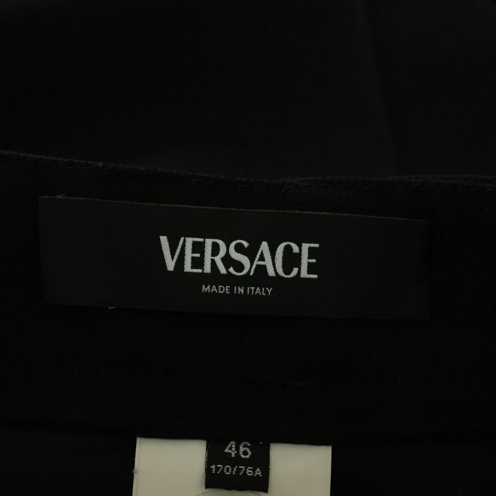 VERSACE(ヴェルサーチ) Cavalry Wool Formal Pants キャバルリー ウールフォーマルパンツ ブラック 1018322 1A08771