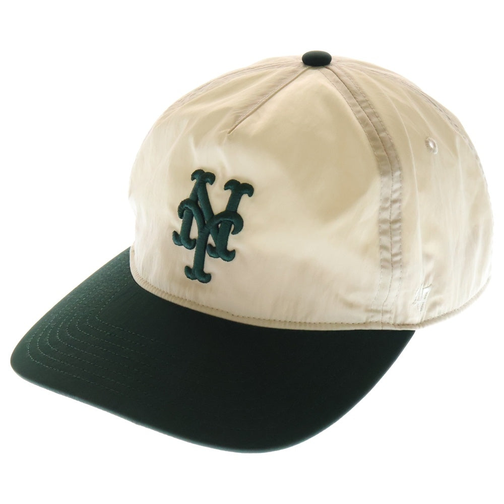 KITH(キス) 25SS '47 for the New York Mets Nylon Hitch SL Snapback ニューヨークメッツ ナイロン スナップバック キャップ 帽子 アイボリー/グリーン 25-095-060-0073