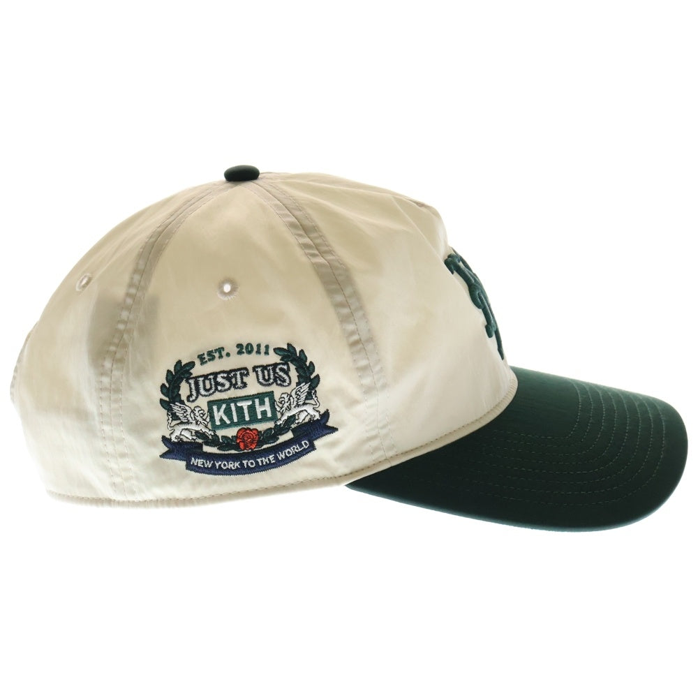 KITH(キス) 25SS '47 for the New York Mets Nylon Hitch SL Snapback ニューヨークメッツ ナイロン スナップバック キャップ 帽子 アイボリー/グリーン 25-095-060-0073