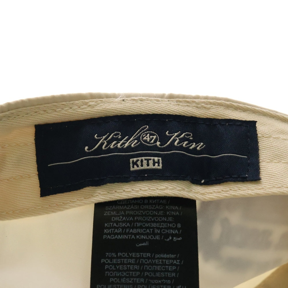 KITH(キス) 25SS '47 for the New York Mets Nylon Hitch SL Snapback ニューヨークメッツ ナイロン スナップバック キャップ 帽子 アイボリー/グリーン 25-095-060-0073