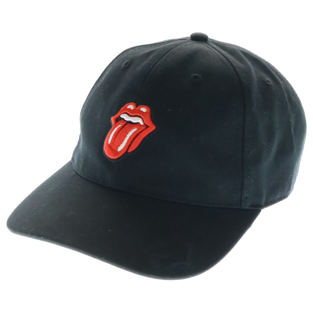 KITH(キス) 25SS ×The Rolling Stones Aaron Classic Cap ローリングストーンズ 6パネルキャップ 帽子 ブラック 25-095-060-0004