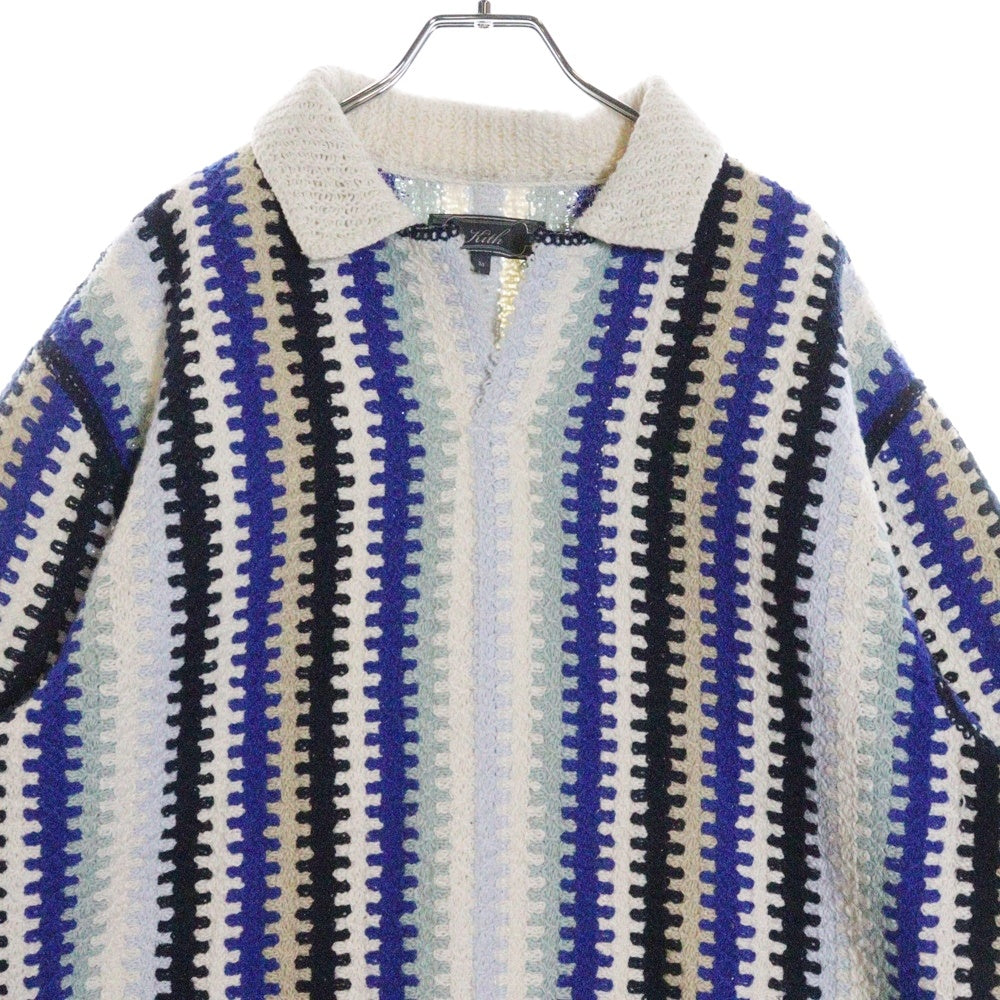KITH(キス) 25SS Keyon Crochet Pullover キーオン クロッシェ プルオーバー半袖シャツ マルチ 25-071-060-0010