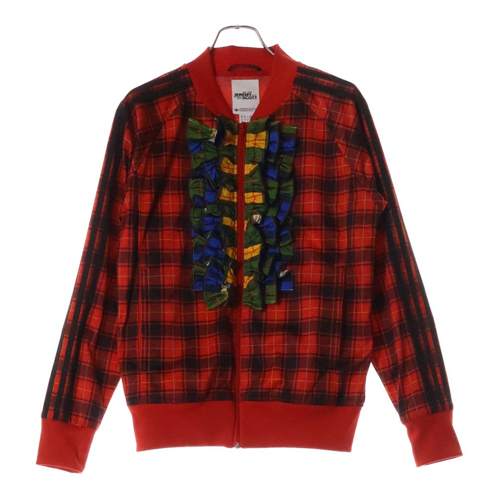 adidas Originals(アディダスオリジナルス) ×JEREMY SCOTT JS RUFFLE PLAID TT ジェレミースコット チェック柄 トラックジャージ ジャケット