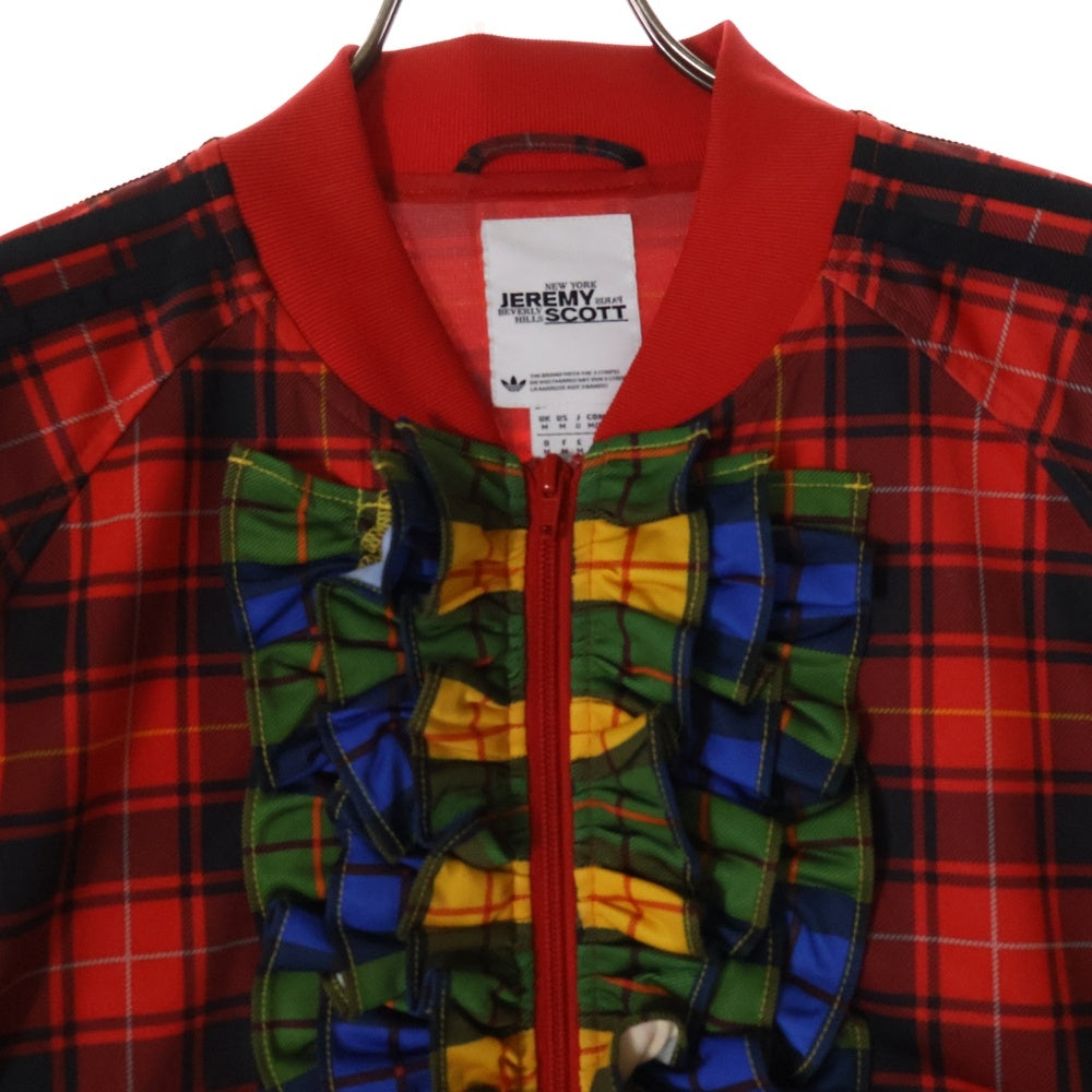 adidas Originals(アディダスオリジナルス) ×JEREMY SCOTT JS RUFFLE PLAID TT ジェレミースコット チェック柄 トラックジャージ ジャケット
