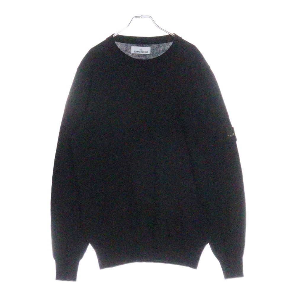 STONE ISLAND(ストーンアイランド) ロゴワッペン クルーネックセーター ニット ブラック 8015540B2