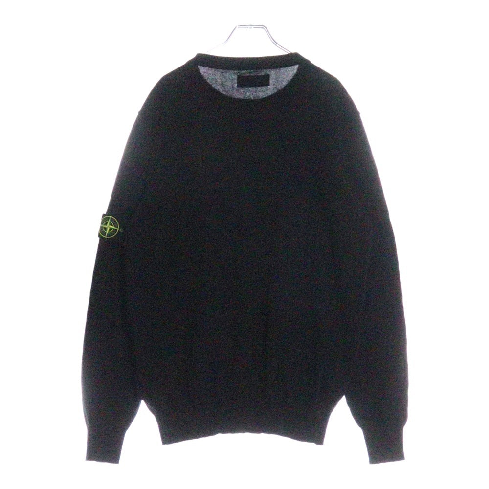 STONE ISLAND(ストーンアイランド) ロゴワッペン クルーネックセーター ニット ブラック 8015540B2