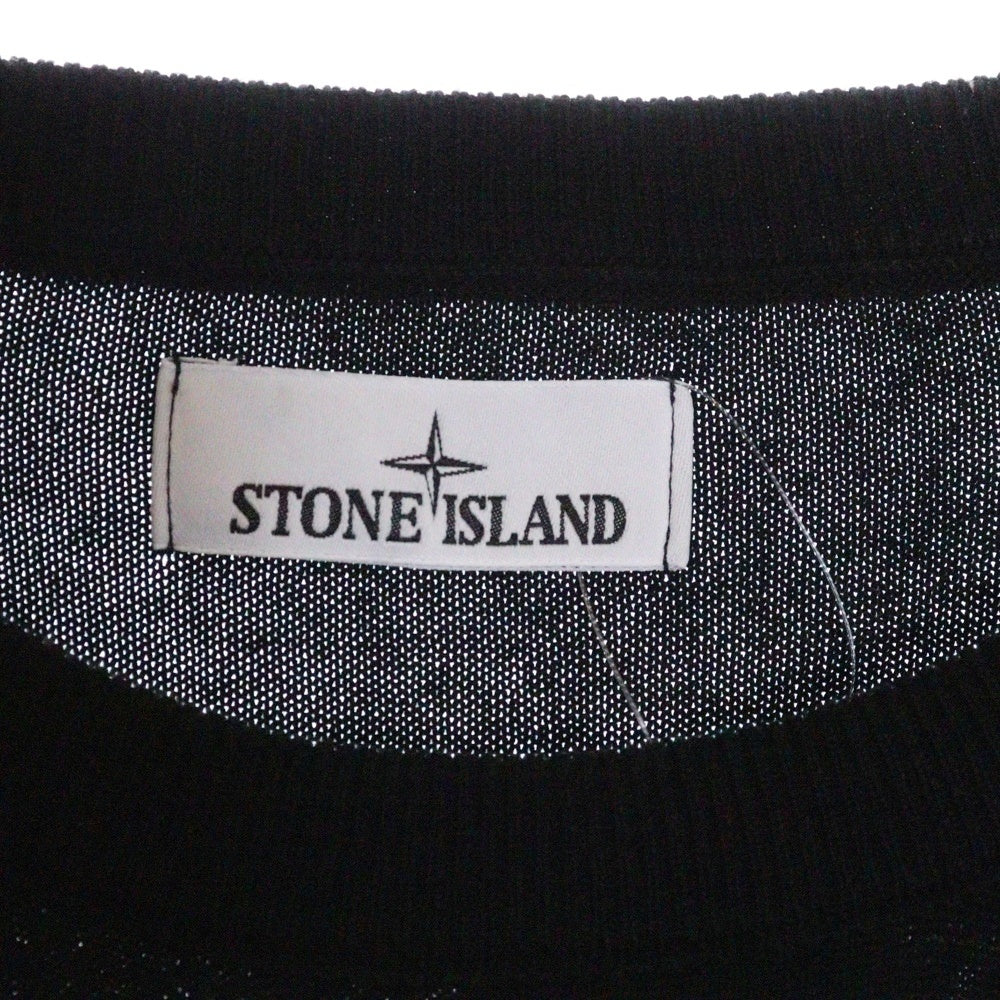 STONE ISLAND(ストーンアイランド) ロゴワッペン クルーネックセーター ニット ブラック 8015540B2