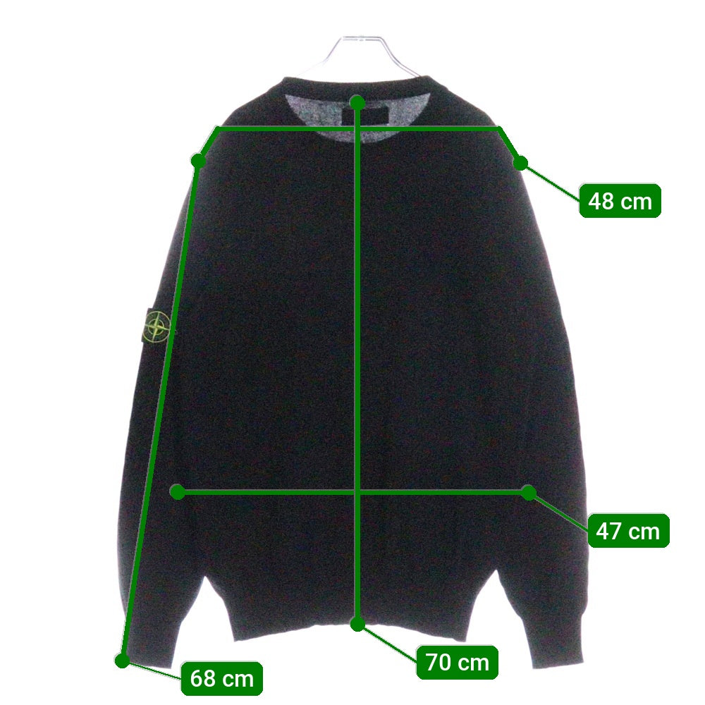 STONE ISLAND(ストーンアイランド) ロゴワッペン クルーネックセーター ニット ブラック 8015540B2
