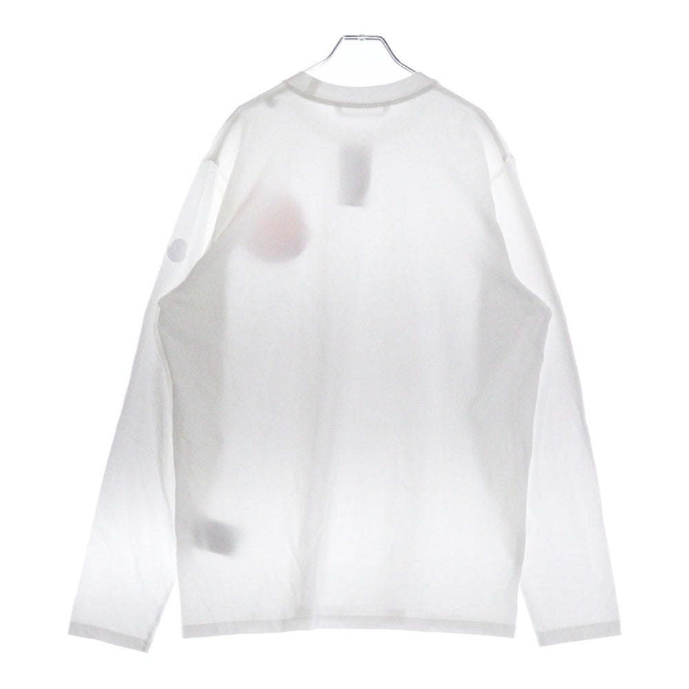 MONCLER(モンクレール) 24AW LS LOGO TEE フロントロゴプリント クルーネック 長袖Tシャツ ロンT カットソー ホワイト J20918D00014 83927