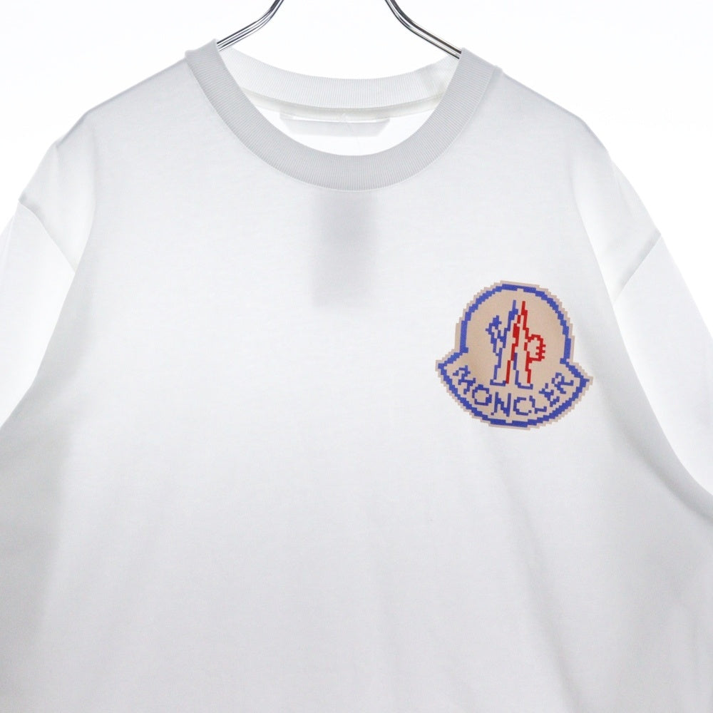 MONCLER(モンクレール) 24AW LS LOGO TEE フロントロゴプリント クルーネック 長袖Tシャツ ロンT カットソー ホワイト J20918D00014 83927