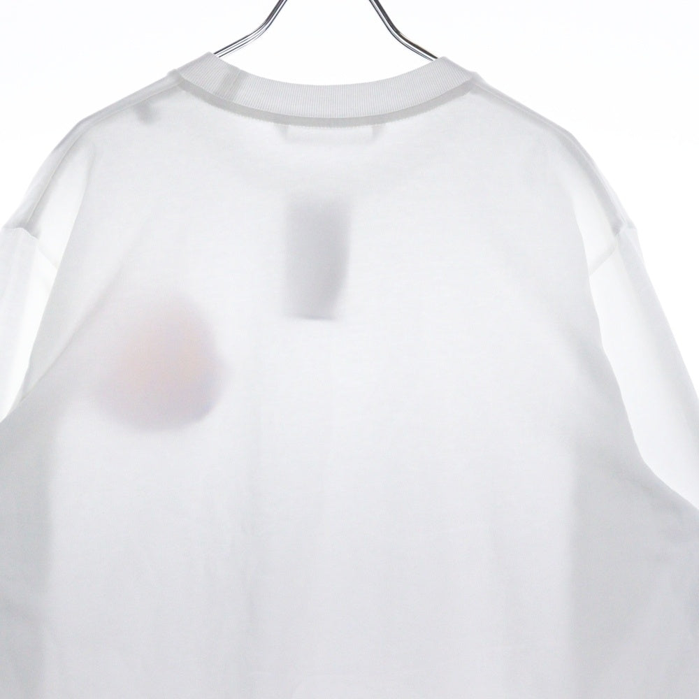 MONCLER(モンクレール) 24AW LS LOGO TEE フロントロゴプリント クルーネック 長袖Tシャツ ロンT カットソー ホワイト J20918D00014 83927