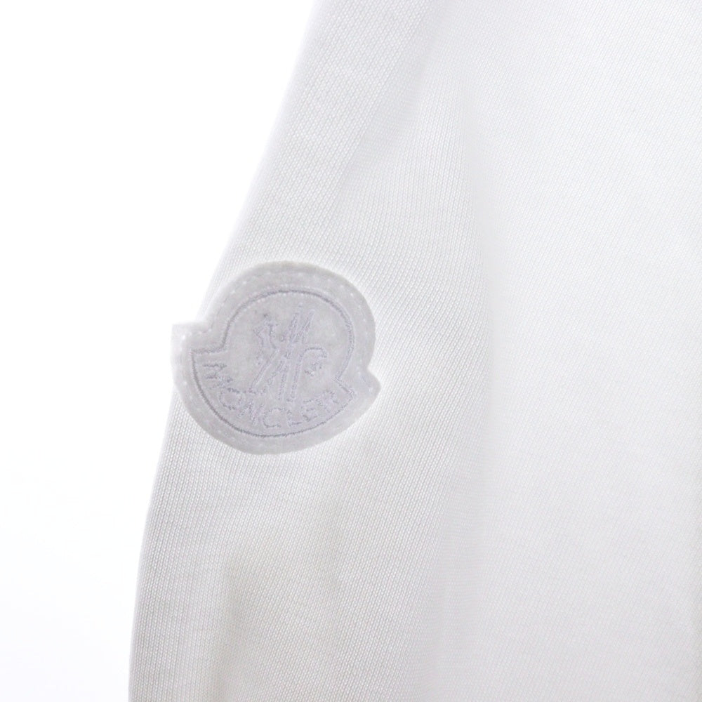 MONCLER(モンクレール) 24AW LS LOGO TEE フロントロゴプリント クルーネック 長袖Tシャツ ロンT カットソー ホワイト J20918D00014 83927