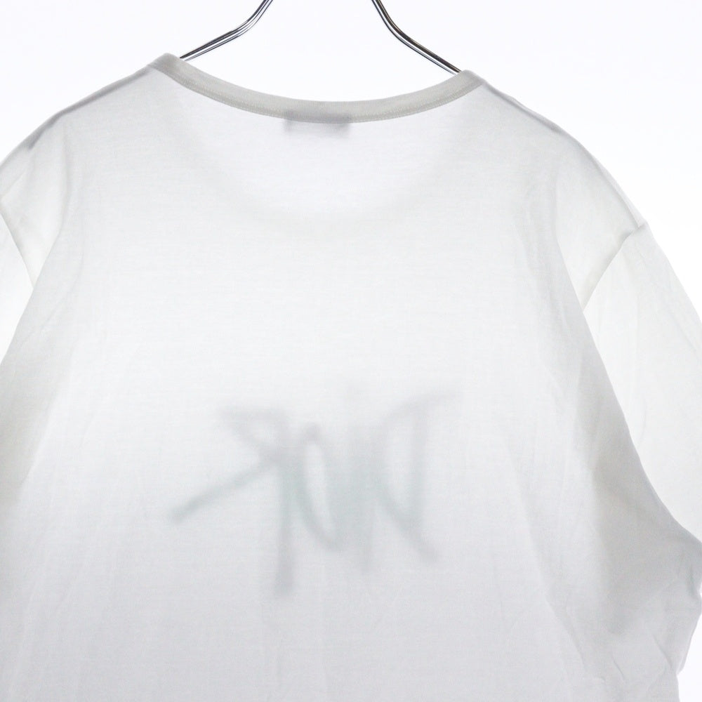 DIOR(ディオール) ×SHAWN STUSSY ×ショーンステューシー ロゴ刺繍 半袖Tシャツ カットソー ホワイト 033J600D0589