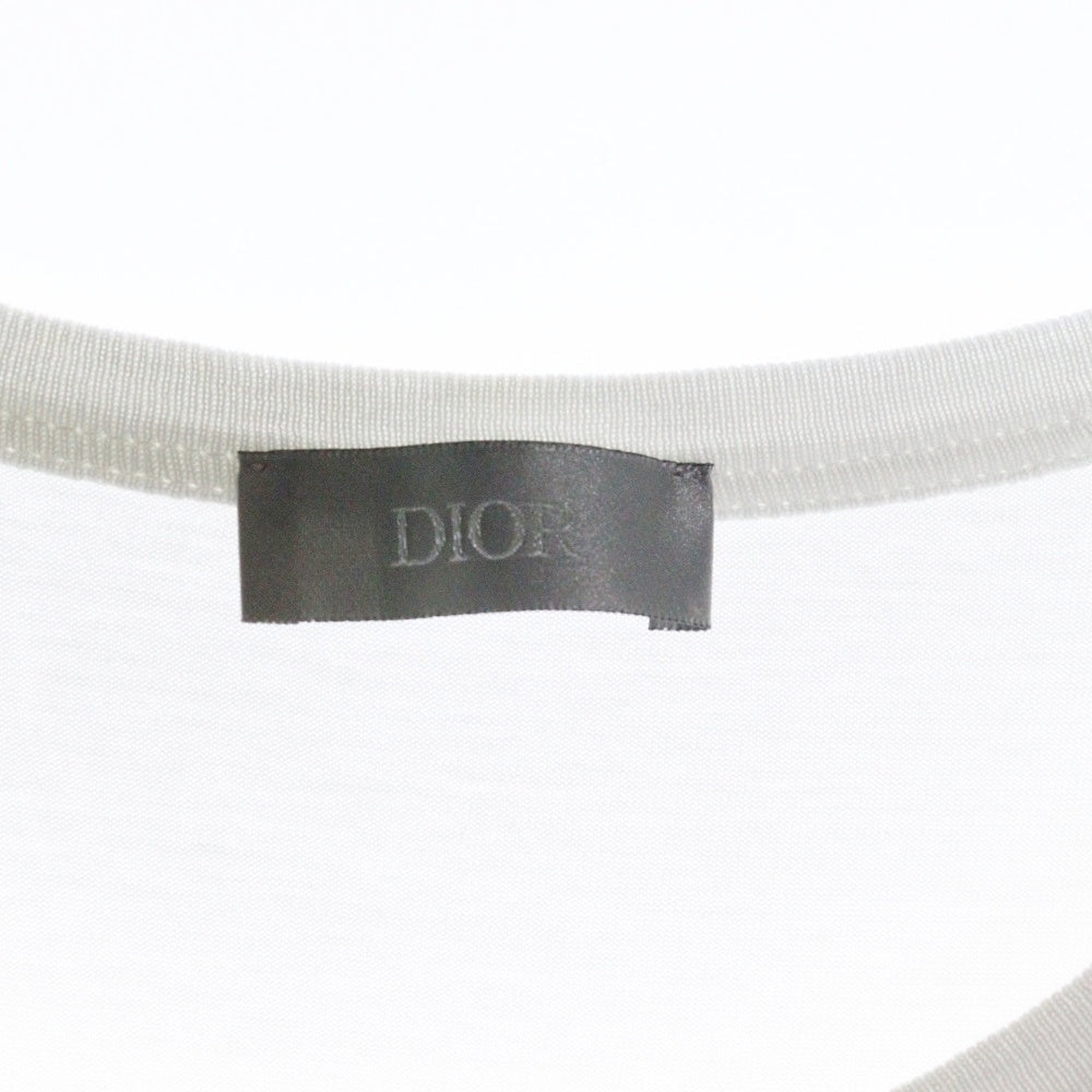 DIOR(ディオール) ×SHAWN STUSSY ×ショーンステューシー ロゴ刺繍 半袖Tシャツ カットソー ホワイト 033J600D0589