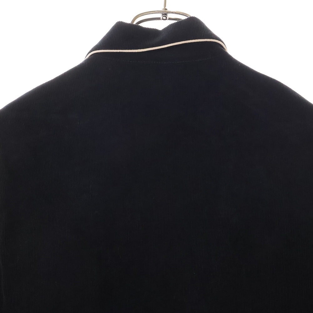 CELINE(セリーヌ) サテン切り替え コーデュロイ テディジャケット ブラック 2V191865D