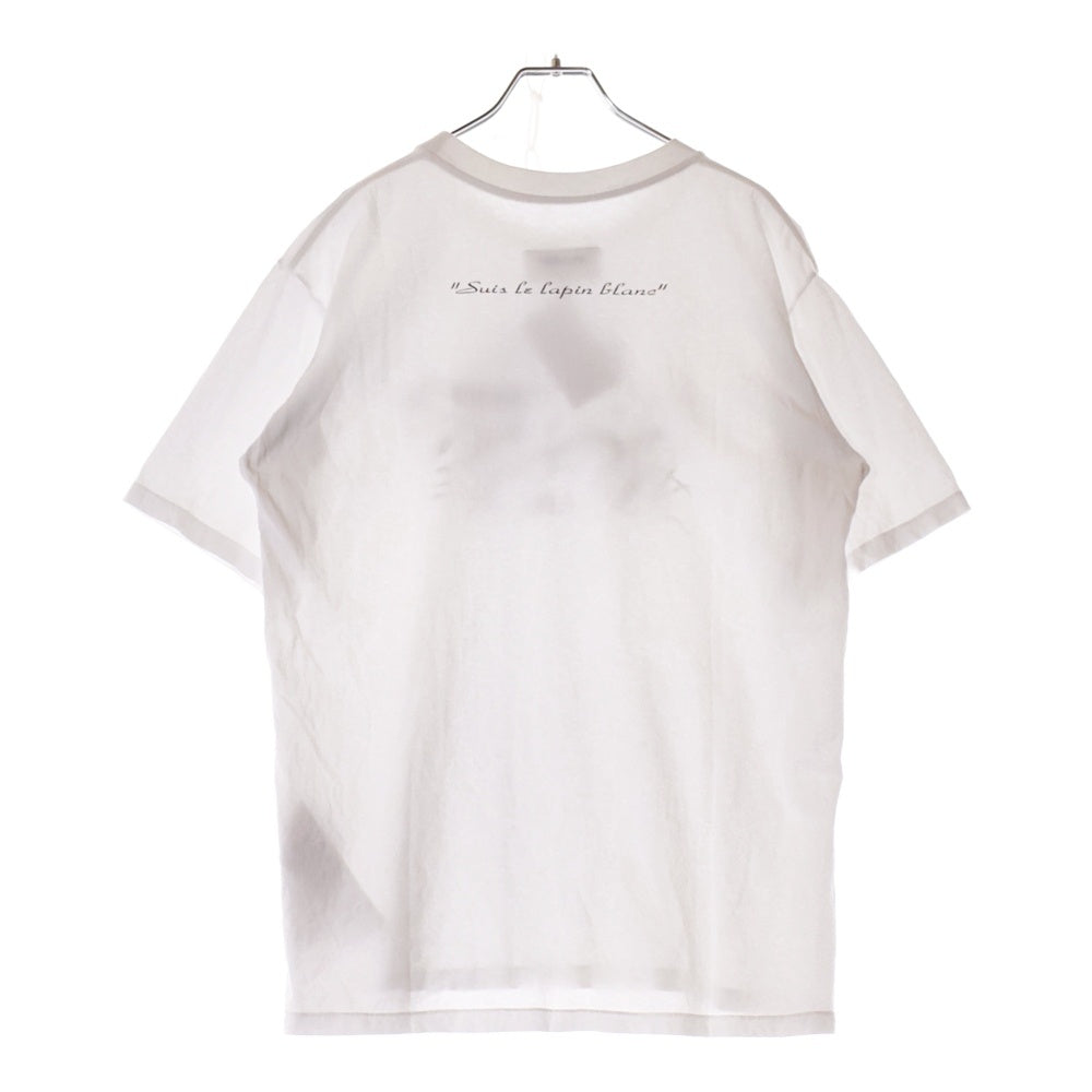 MM6 Maison Margiela(エムエムシックスメゾンマルジェラ) 25SS RABBIT PRINT T-Shirts ラビットプリントTシャツ ロゴプリント半袖Tシャツ SH2GC0024 M20108 ホワイト