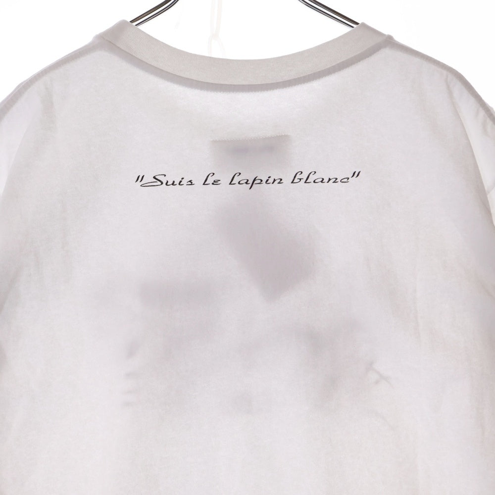 MM6 Maison Margiela(エムエムシックスメゾンマルジェラ) 25SS RABBIT PRINT T-Shirts ラビットプリントTシャツ ロゴプリント半袖Tシャツ SH2GC0024 M20108 ホワイト