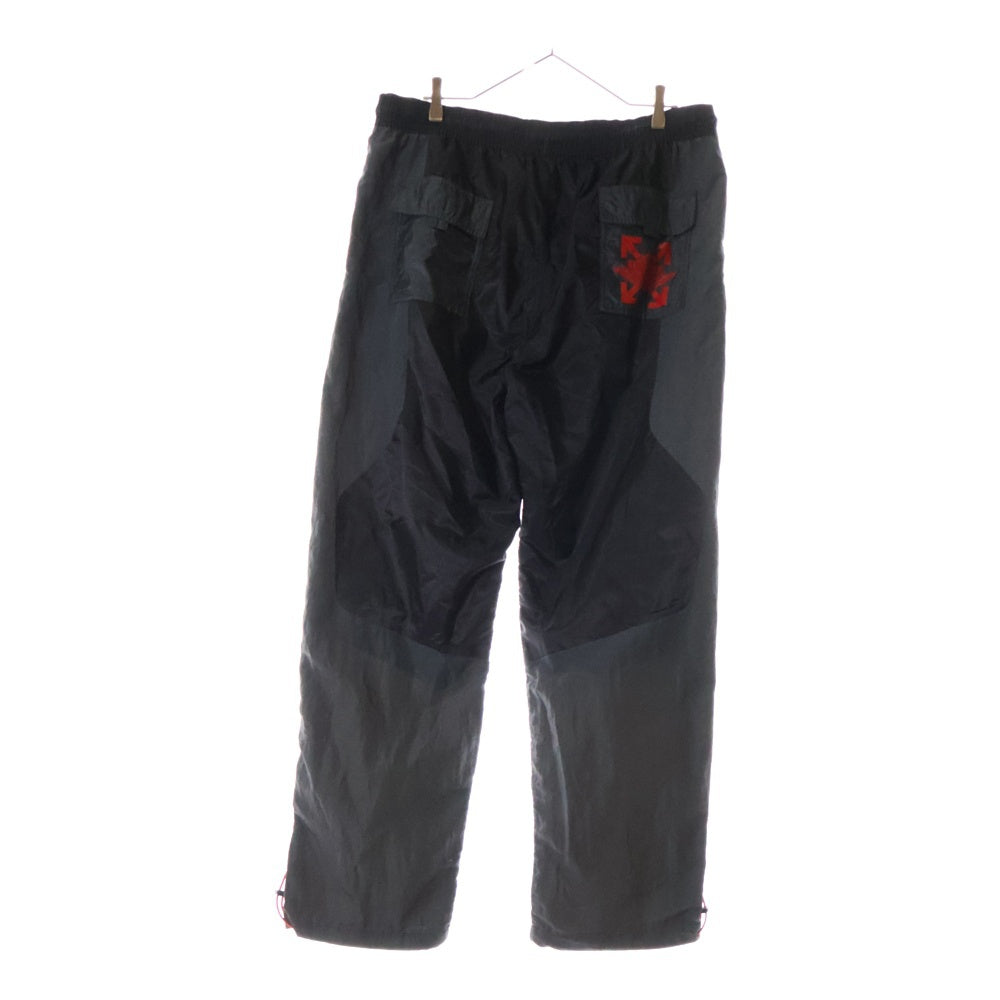 NIKE(ナイキ) ×OFF-WHITE Woven Pants ×オフホワイト ジョーダン ウーブンパンツ ナイロントラックパンツ ブラック CV0543-010