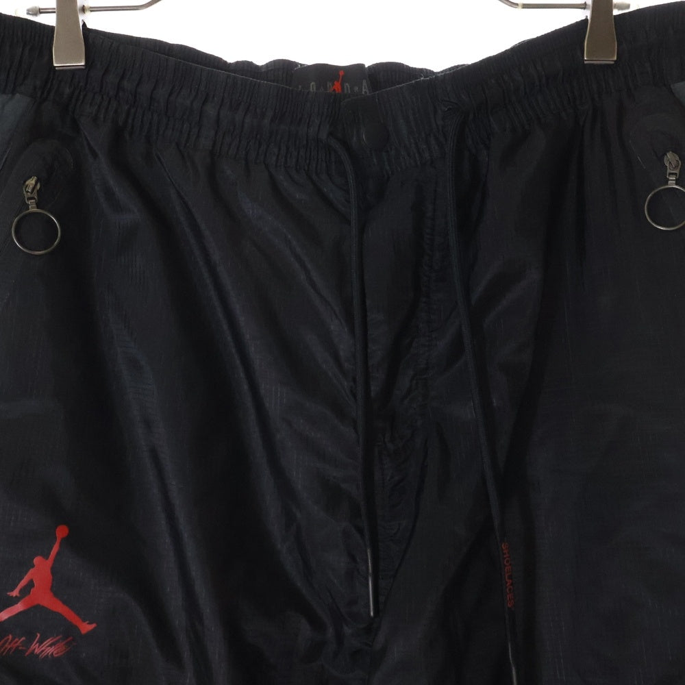 NIKE(ナイキ) ×OFF-WHITE Woven Pants ×オフホワイト ジョーダン ウーブンパンツ ナイロントラックパンツ ブラック CV0543-010