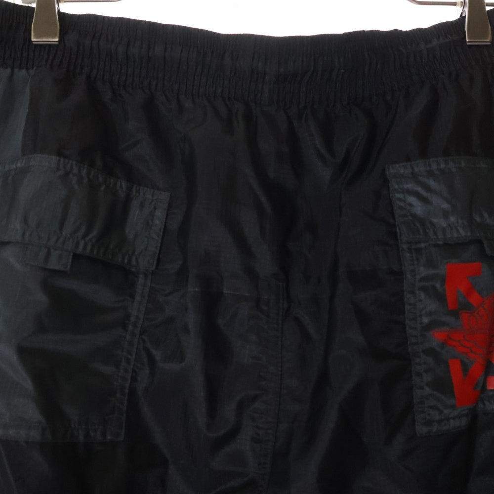 NIKE(ナイキ) ×OFF-WHITE Woven Pants ×オフホワイト ジョーダン ウーブンパンツ ナイロントラックパンツ ブラック CV0543-010