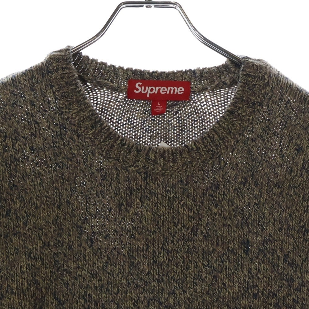 SUPREME(シュプリーム) 25SS Contrast Logo Sweater コントラストロゴセーター クルーネックニットセーター ベージュ