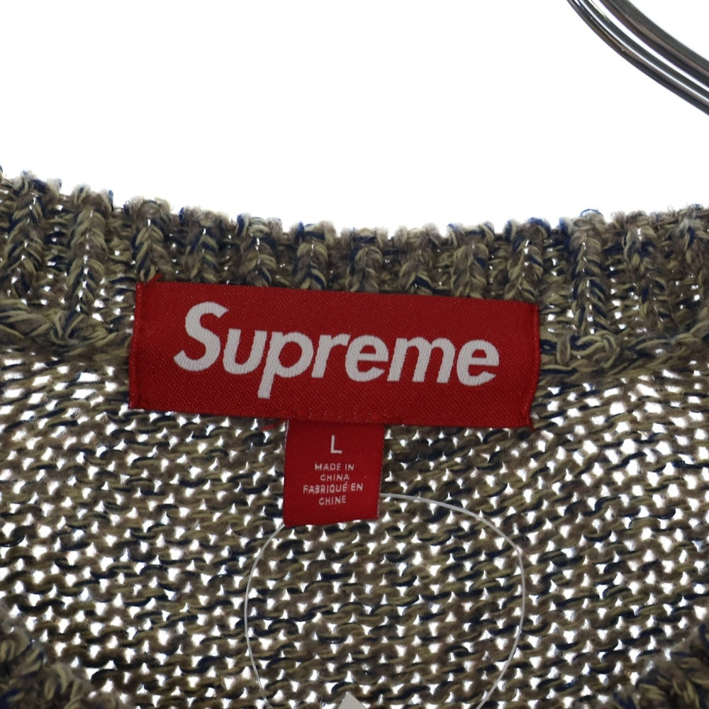 SUPREME(シュプリーム) 25SS Contrast Logo Sweater コントラストロゴセーター クルーネックニットセーター ベージュ