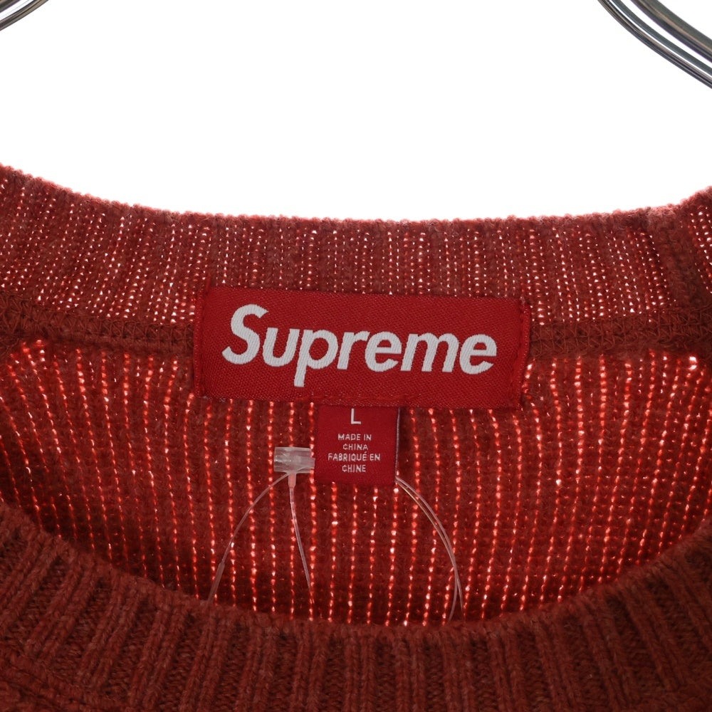 SUPREME(シュプリーム) 24AW Terry Small Box Sweater テリースモールボックスロゴセーター クルーネックニットセーター レッド