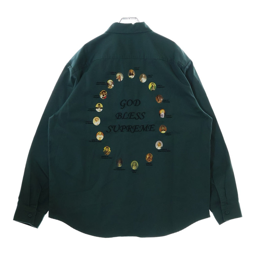 SUPREME(シュプリーム) 24SS Our Lady Work Shirt アワーレディーワークシャツ 長袖シャツ グリーン
