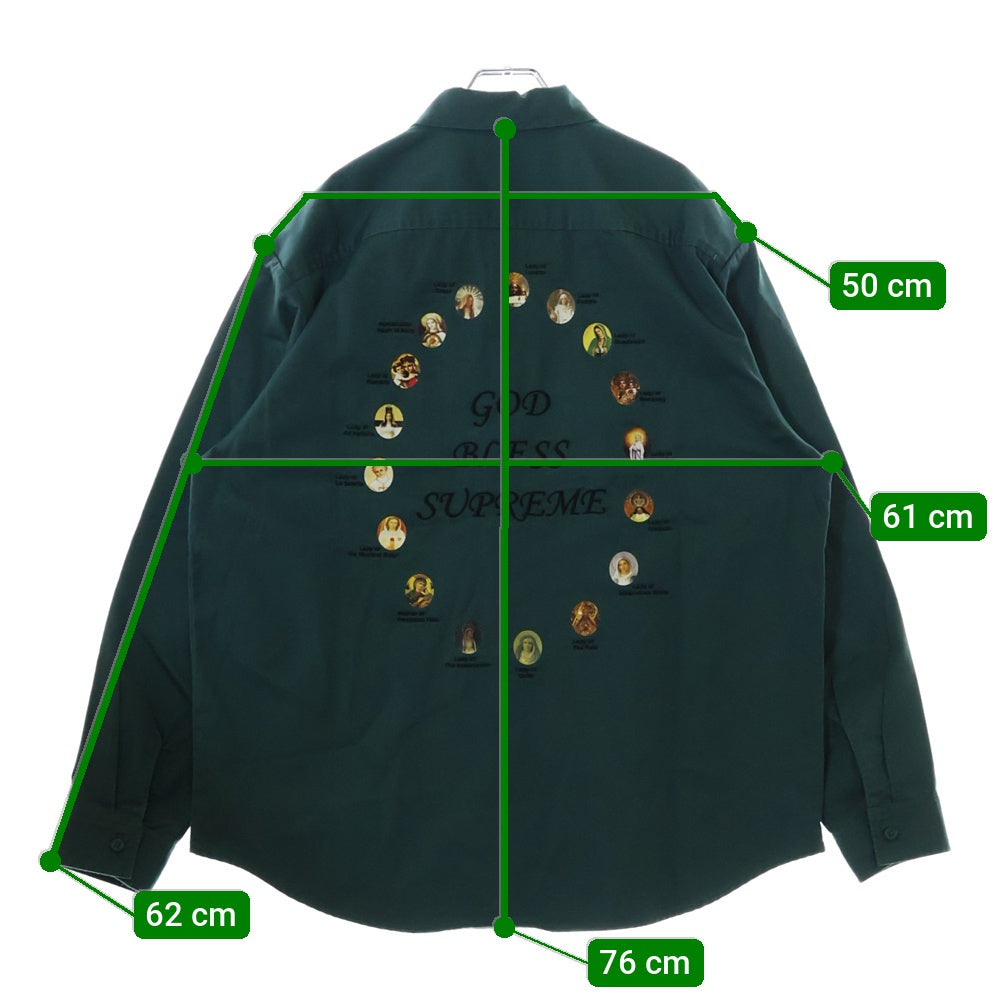 SUPREME(シュプリーム) 24SS Our Lady Work Shirt アワーレディーワークシャツ 長袖シャツ グリーン