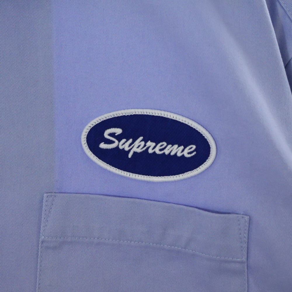 SUPREME(シュプリーム) 23AW Thermal Sleeve Work Shirt サーマルレイヤード長袖ワークシャツ ブルー