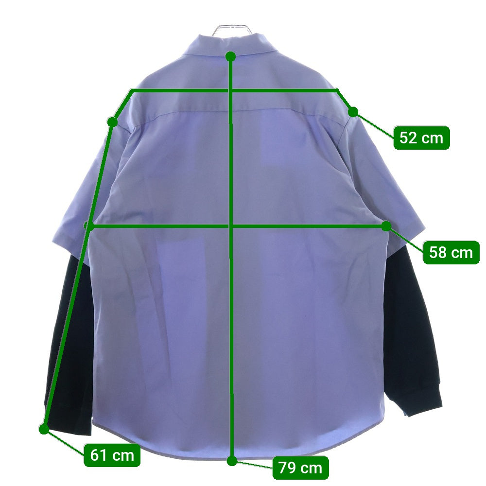SUPREME(シュプリーム) 23AW Thermal Sleeve Work Shirt サーマルレイヤード長袖ワークシャツ ブルー