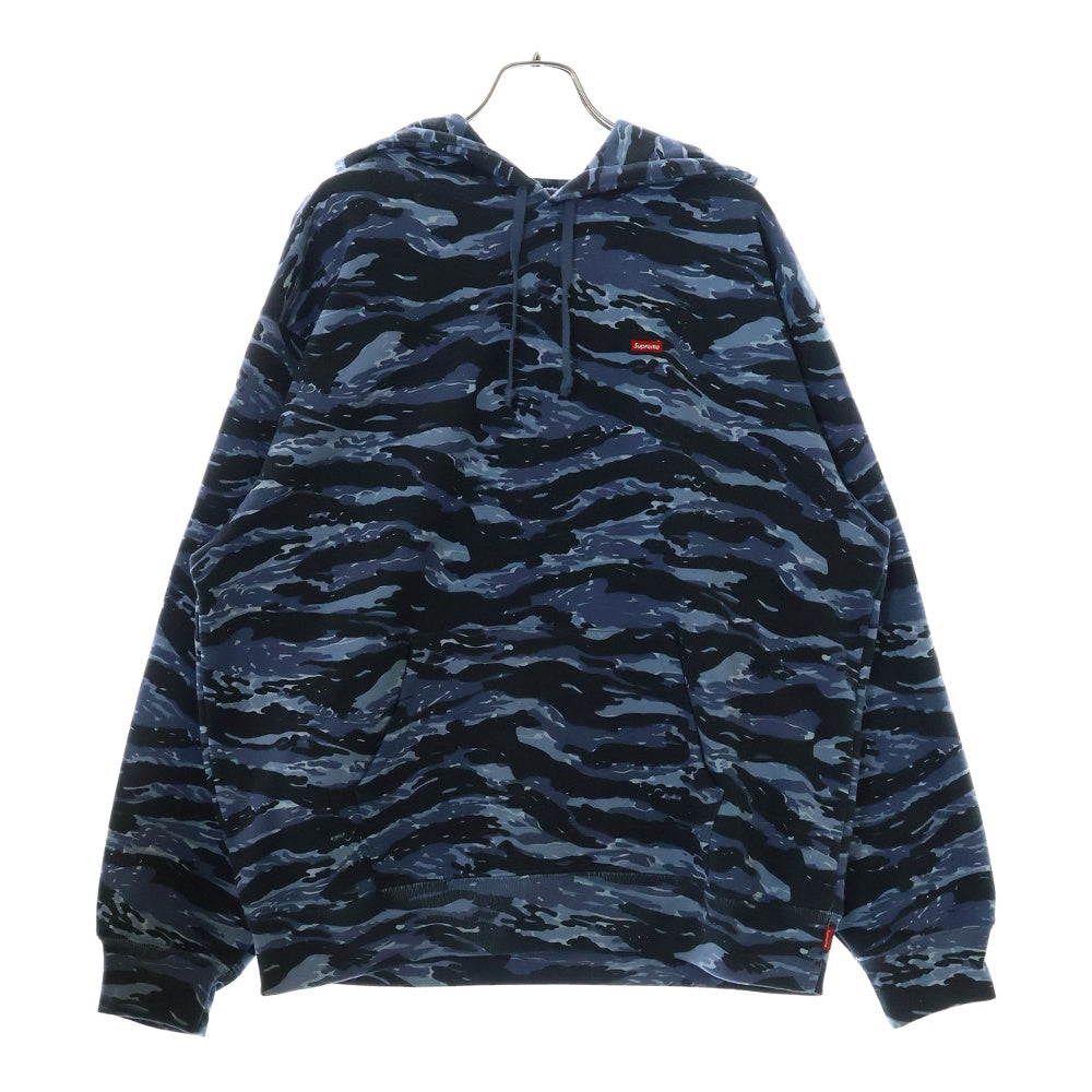 SUPREME(シュプリーム) 24AW Small Box Hooded Sweatshirt カモフラージュ 迷彩 スモールボックスロゴ プルオーバースウェットパーカー フーディー ブルー