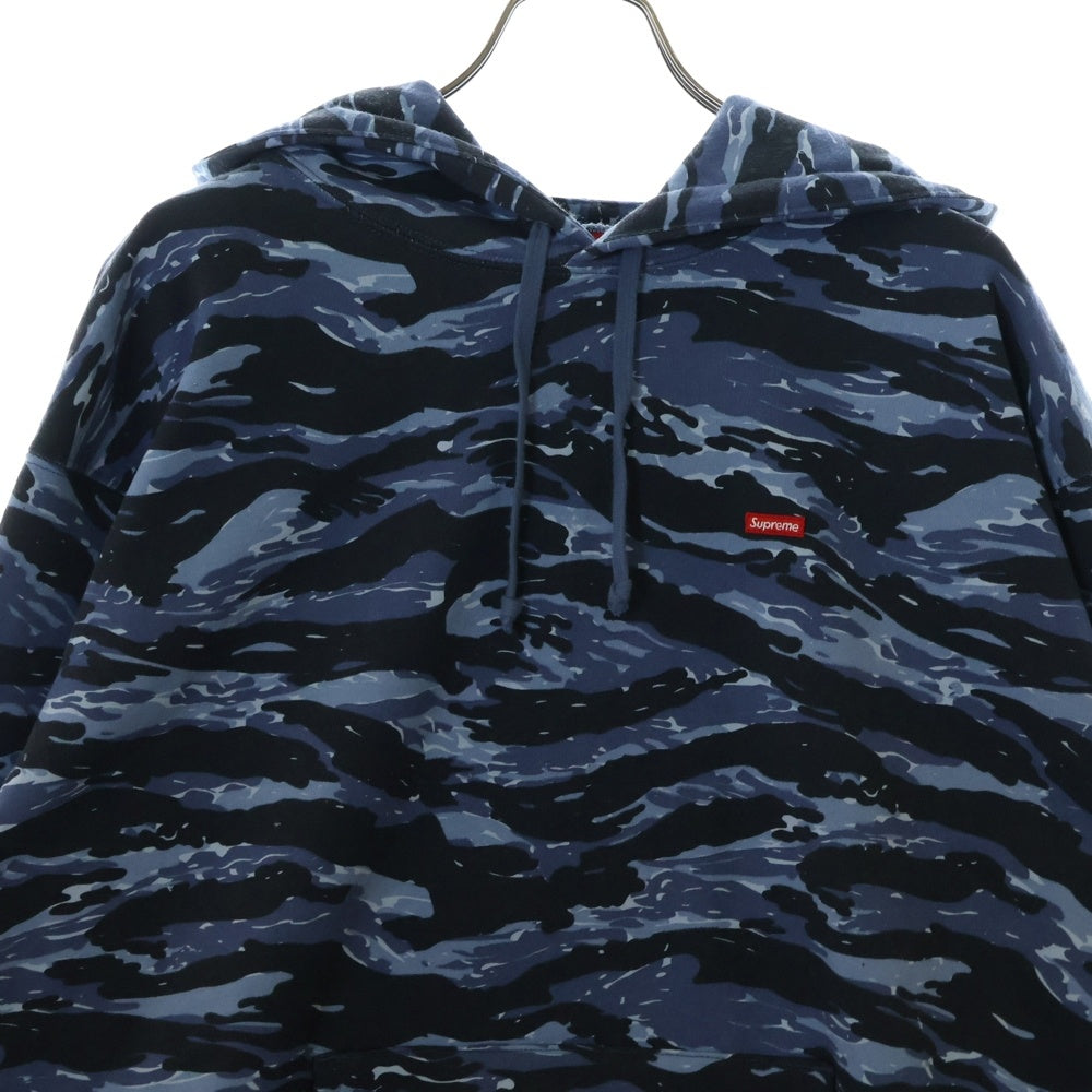 SUPREME(シュプリーム) 24AW Small Box Hooded Sweatshirt カモフラージュ 迷彩 スモールボックスロゴ プルオーバースウェットパーカー フーディー ブルー