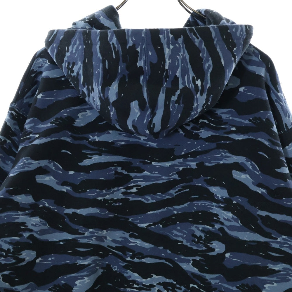 SUPREME(シュプリーム) 24AW Small Box Hooded Sweatshirt カモフラージュ 迷彩 スモールボックスロゴ プルオーバースウェットパーカー フーディー ブルー