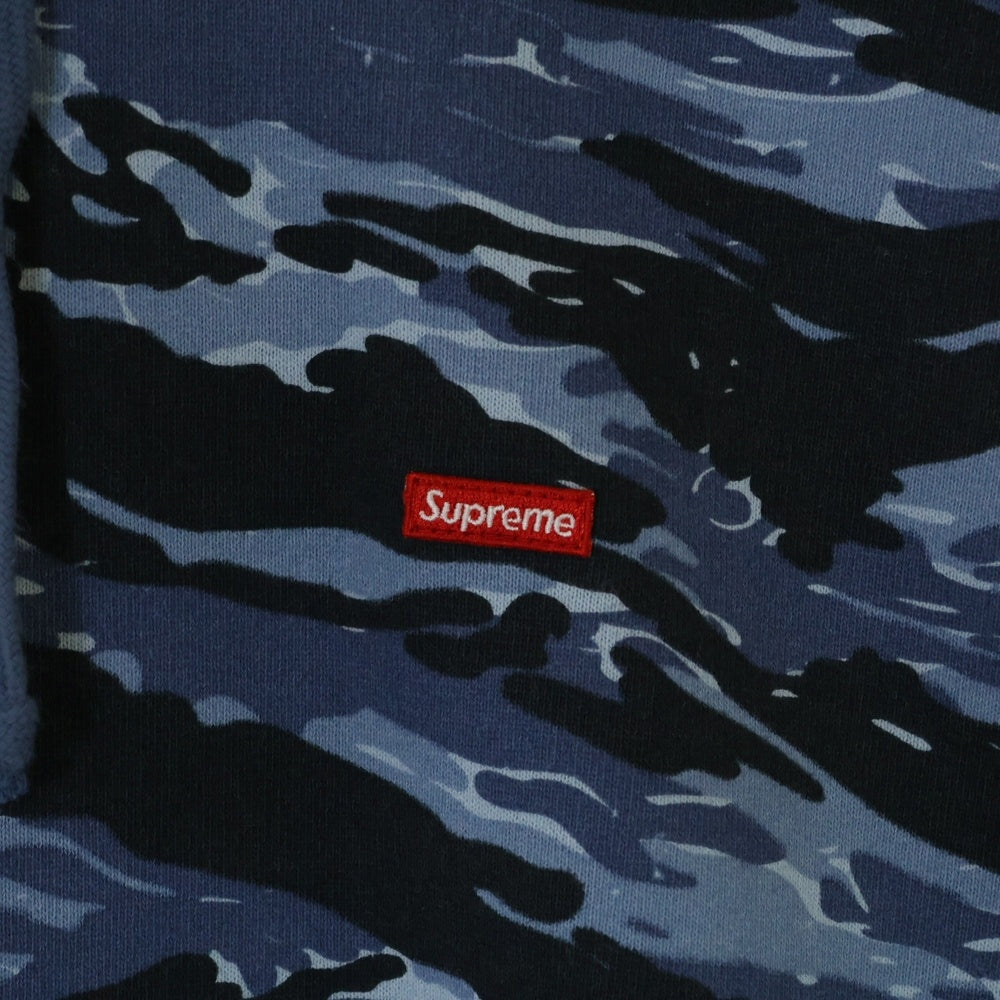 SUPREME(シュプリーム) 24AW Small Box Hooded Sweatshirt カモフラージュ 迷彩 スモールボックスロゴ プルオーバースウェットパーカー フーディー ブルー