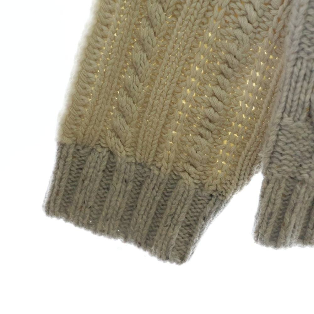 SUPREME(シュプリーム) 23AW Patchwork Cable Knit Cardigan パッチワーク ケーブルニットカーディガン アイボリー