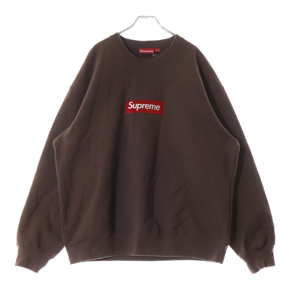 SUPREME(シュプリーム) 22AW Box Logo Crewneck ボックスロゴクルーネックスウェット トレーナー ブラウン