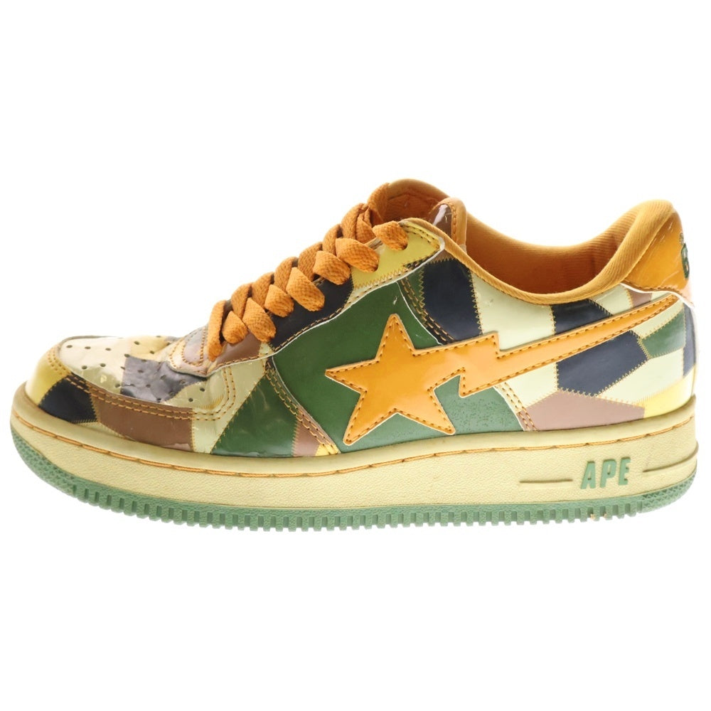 BAPE BY A BATHING APE(ベイプ ア ベイシング エイプ) 【観賞用 2008年製】 BAPE STA ベイプスタ レザーパッチ ローカットスニーカー US6/24cm 2008FS-001