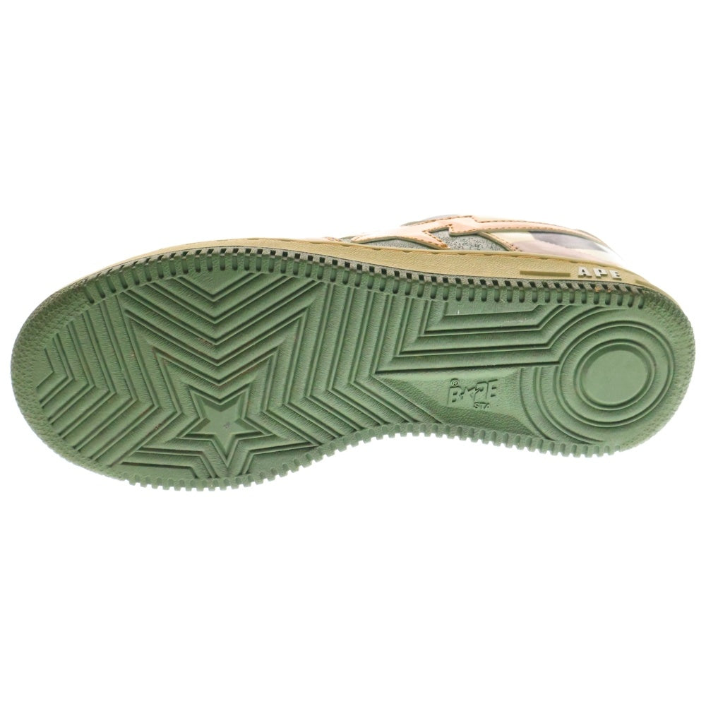 BAPE BY A BATHING APE(ベイプ ア ベイシング エイプ) 【観賞用 2008年製】 BAPE STA ベイプスタ レザーパッチ ローカットスニーカー US6/24cm 2008FS-001