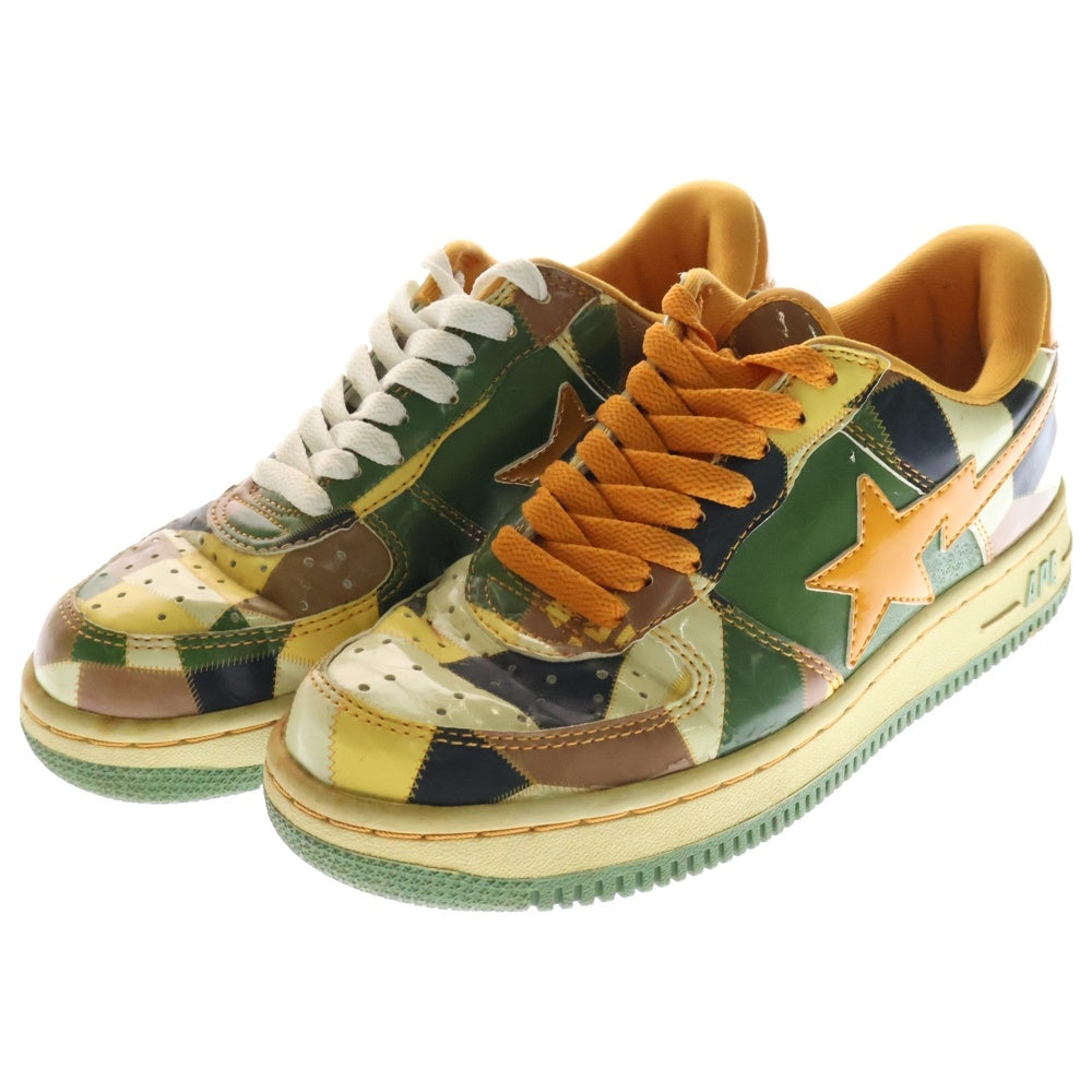 BAPE BY A BATHING APE(ベイプ ア ベイシング エイプ) 【観賞用 2008年製】 BAPE STA ベイプスタ レザーパッチ ローカットスニーカー US6/24cm 2008FS-001