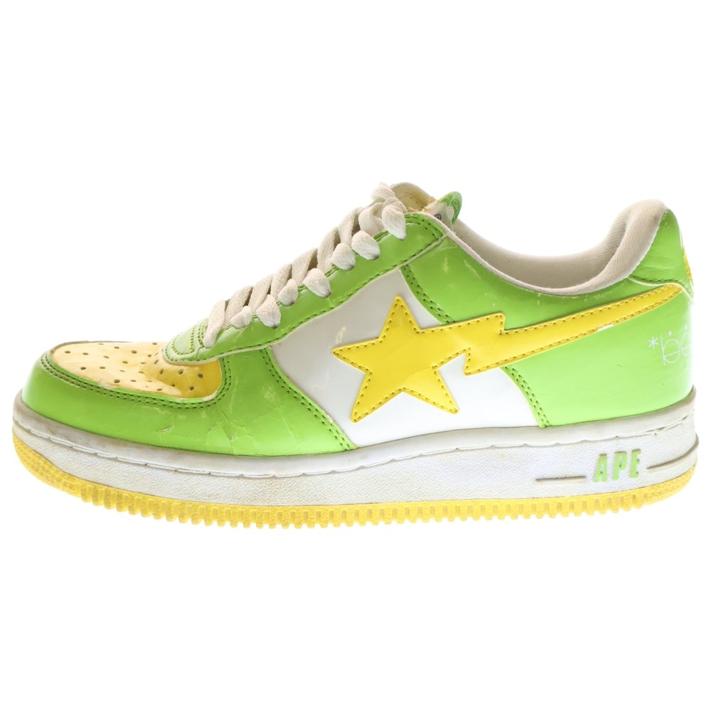 BAPE BY A BATHING APE(ベイプ ア ベイシング エイプ) 【観賞用 2008年製】 BAPE STA ベイプスタ レザーパッチ ローカットスニーカー US6.5/24.5cm 2008FS-001