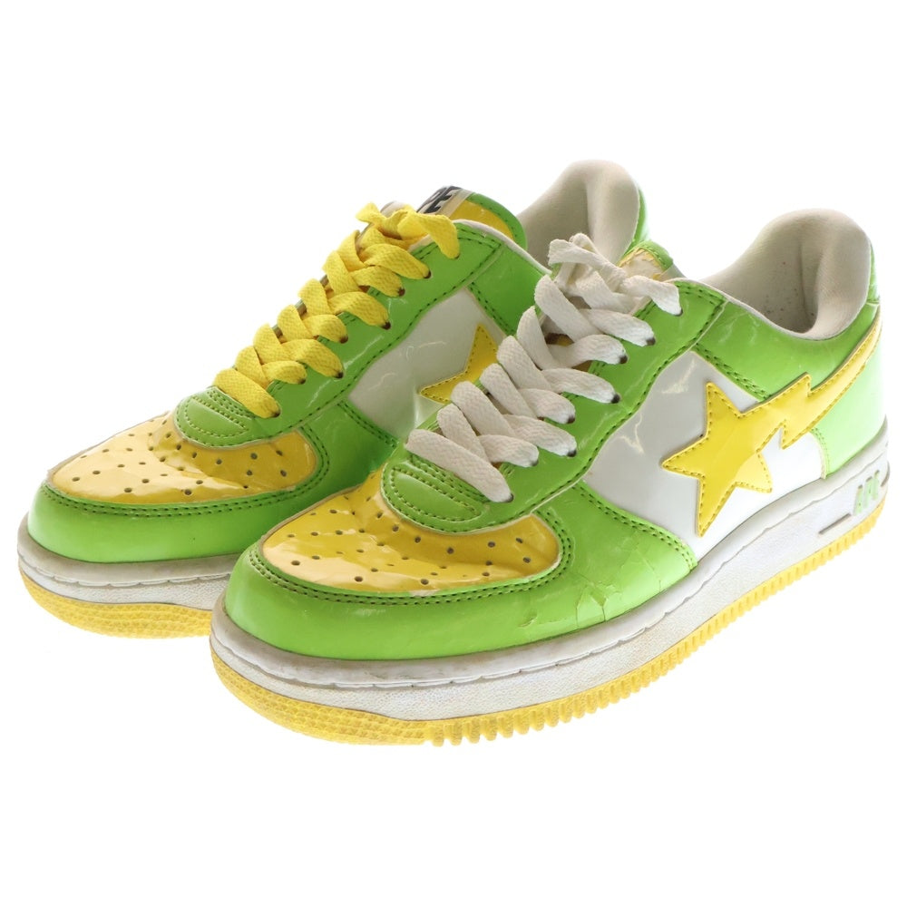 BAPE BY A BATHING APE(ベイプ ア ベイシング エイプ) 【観賞用 2008年製】 BAPE STA ベイプスタ レザーパッチ ローカットスニーカー US6.5/24.5cm 2008FS-001