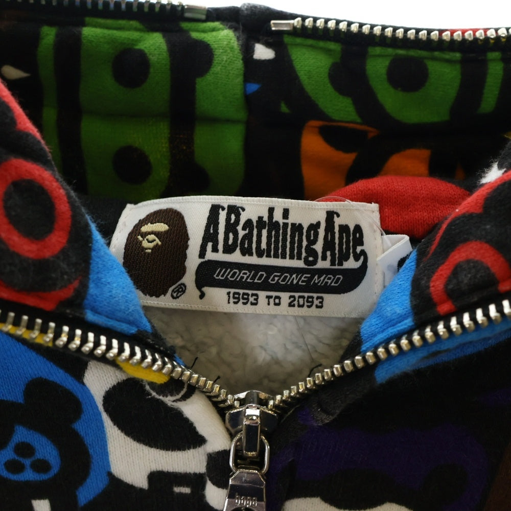 BAPE BY A BATHING APE(ベイプ ア ベイシング エイプ) BABY MILO ANIMAL SAFARI FULL ZIP HOODIE ベイビーマイロアニマルサファリフルジップフーディー ジップアップパーカー 002ZP9801009 マルチカラー