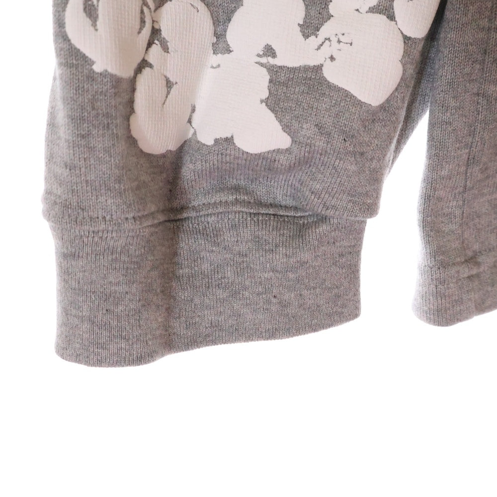 DENIM TEARS(デニムティアーズ) Long Sleeve Cotton Wreath T-shirt フラワー総柄 長袖Tシャツ ロンT カットソー グレー