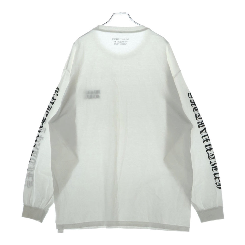 WACKO MARIA(ワコマリア) 23AW LONG SLEEVE T-SHIRT ロゴ刺繍 アームプリント 長袖Tシャツ ロンT カットソー ホワイト 23FW-WMT-LT02